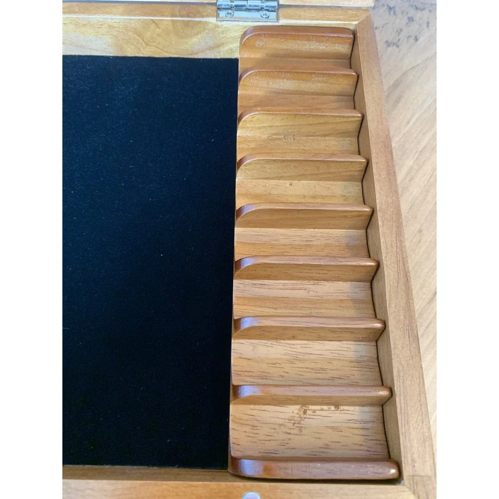 Wusthof Steak Knives Wooden Presentation Storage Box Chest Felt Lined BOX ONLY
